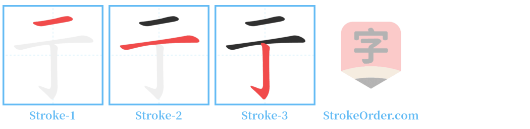 亍 Stroke Order Diagrams