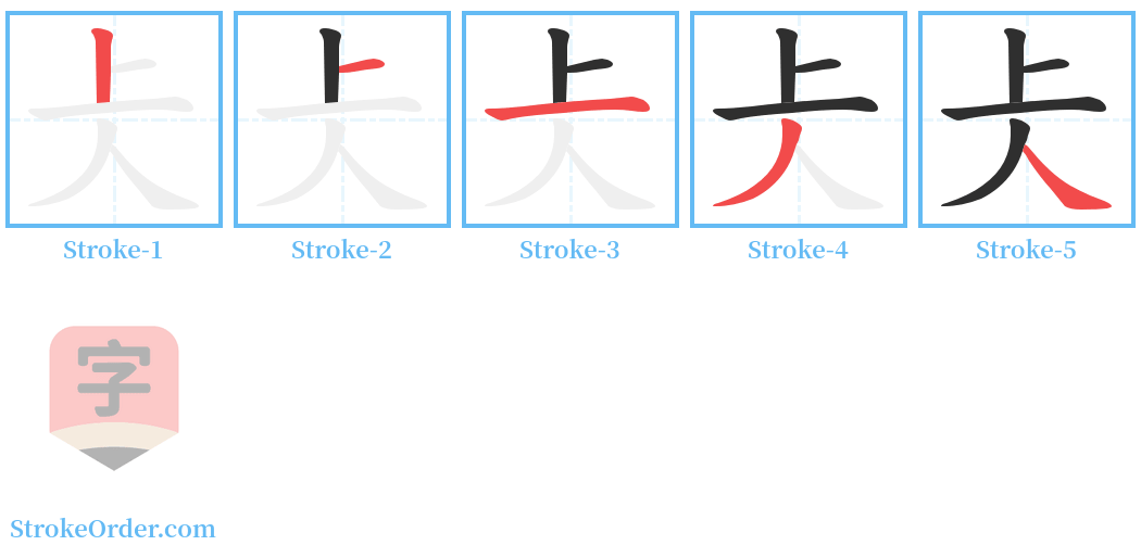 仧 Stroke Order Diagrams