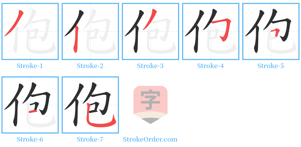 佨 Stroke Order Diagrams