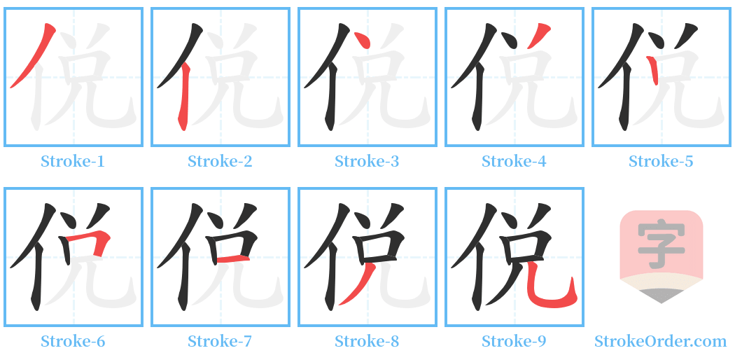 侻 Stroke Order Diagrams