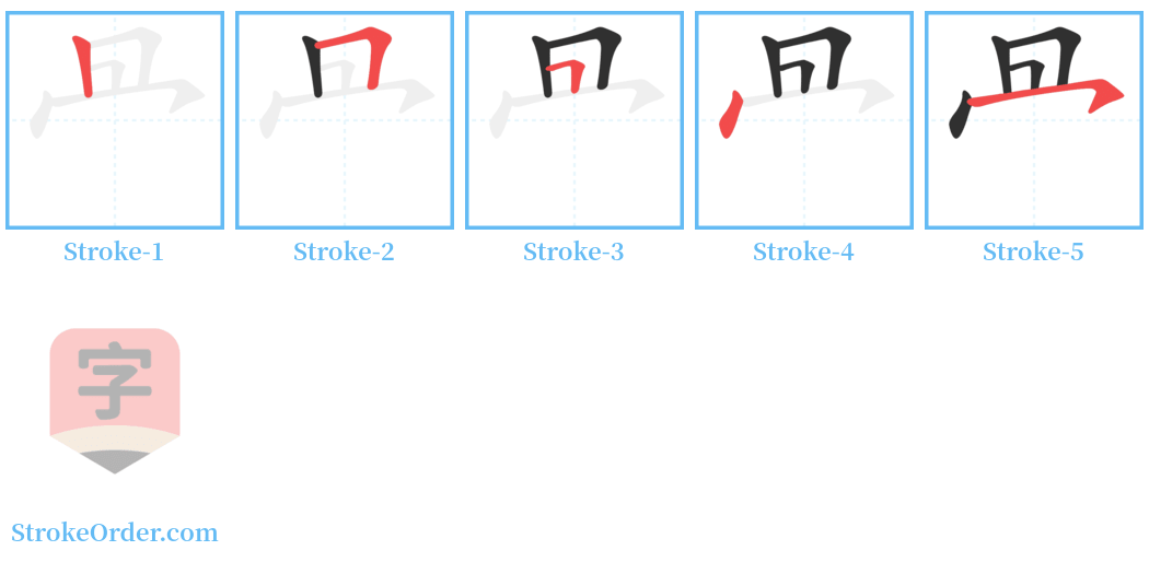冎 Stroke Order Diagrams