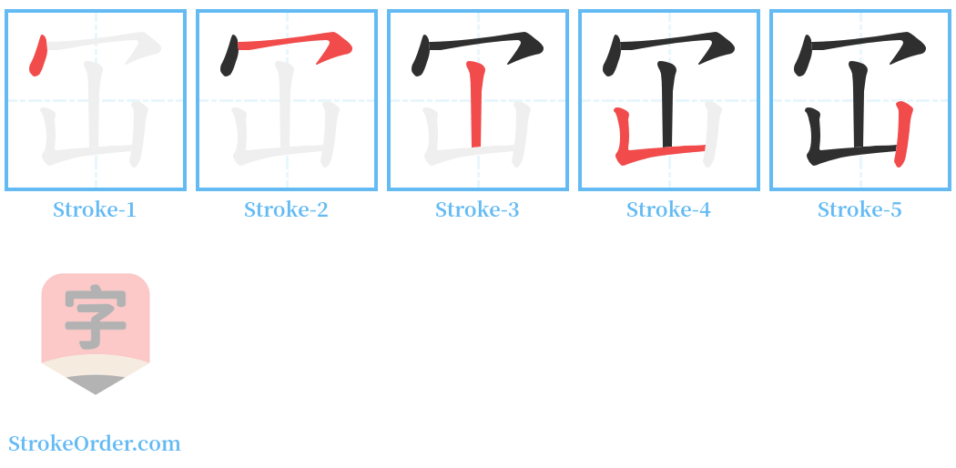 冚 Stroke Order Diagrams