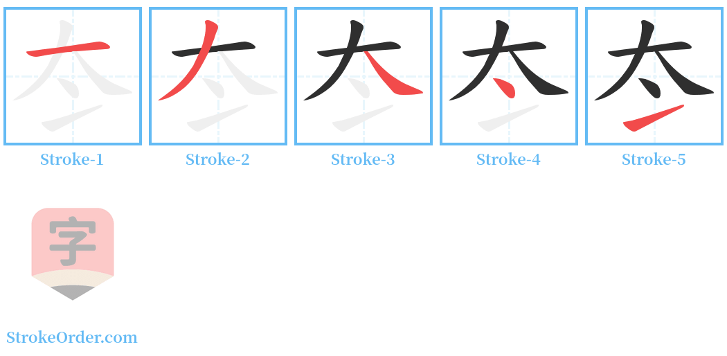 冭 Stroke Order Diagrams