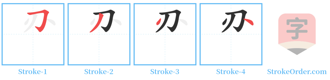 刅 Stroke Order Diagrams