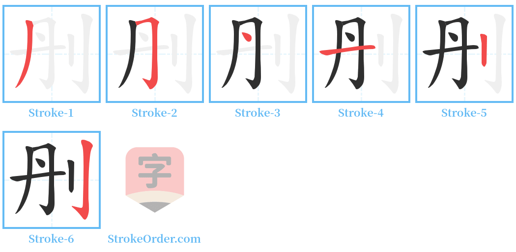 刐 Stroke Order Diagrams