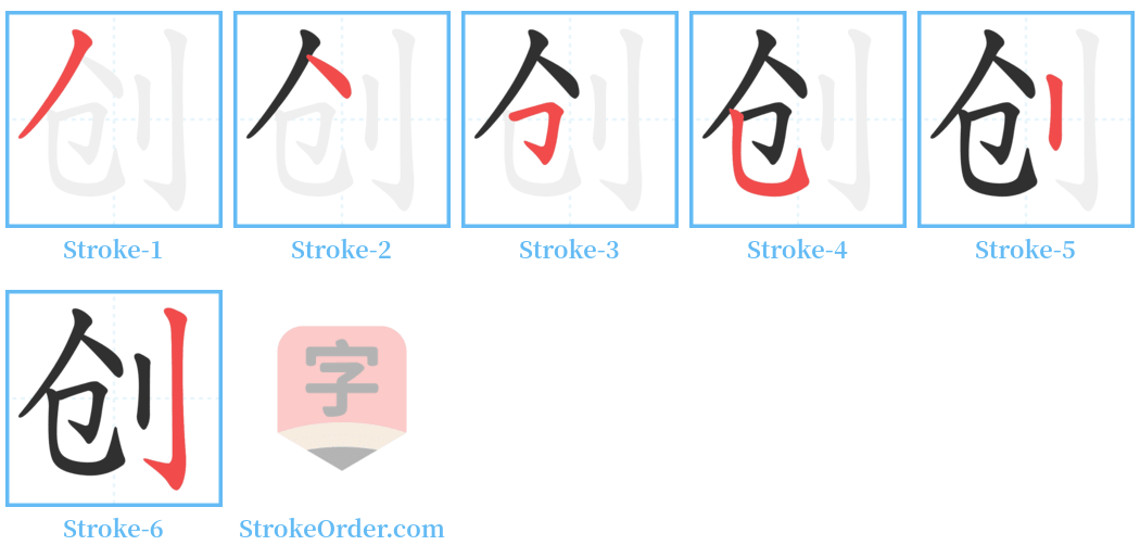创 Stroke Order Diagrams