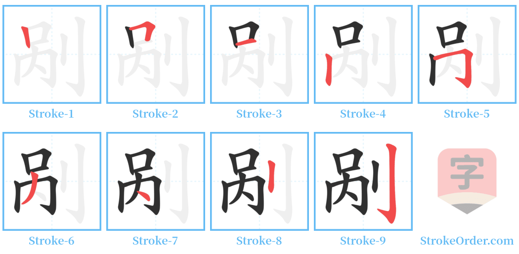 剐 Stroke Order Diagrams