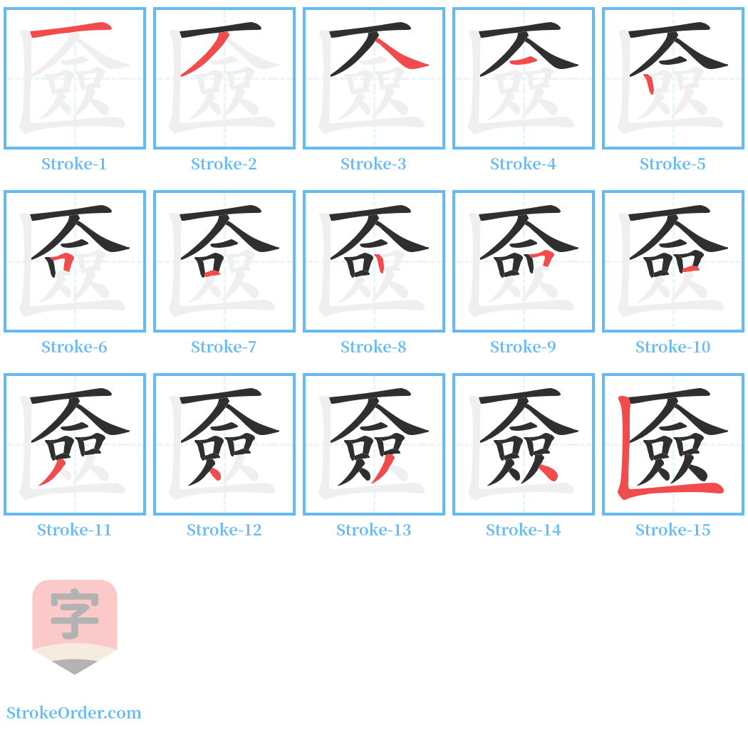 匳 Stroke Order Diagrams