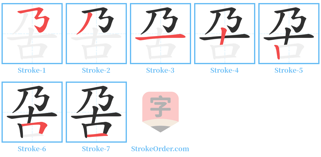 呄 Stroke Order Diagrams