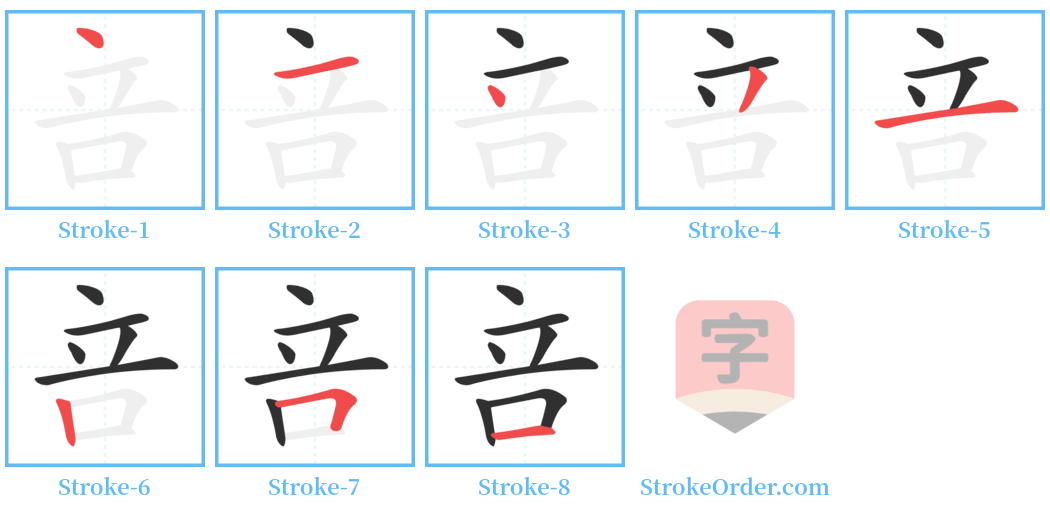 咅 Stroke Order Diagrams