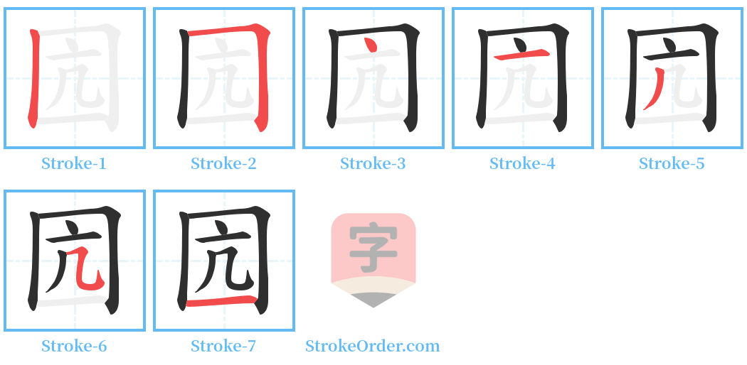 囥 Stroke Order Diagrams