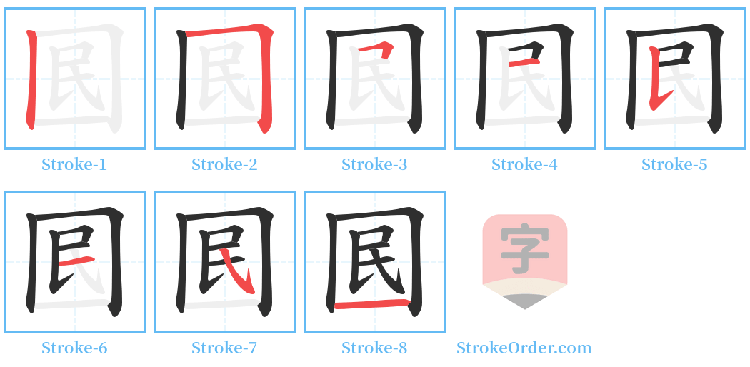 囻 Stroke Order Diagrams