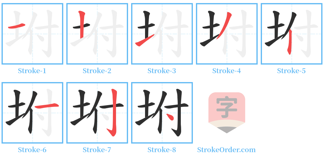 坿 Stroke Order Diagrams