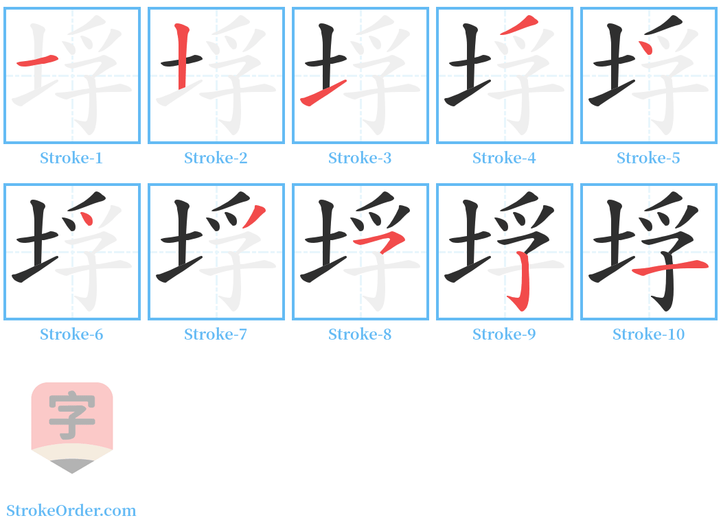 垺 Stroke Order Diagrams