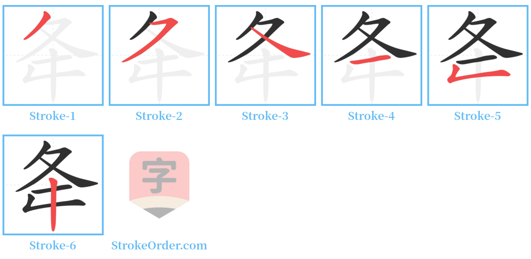 夅 Stroke Order Diagrams