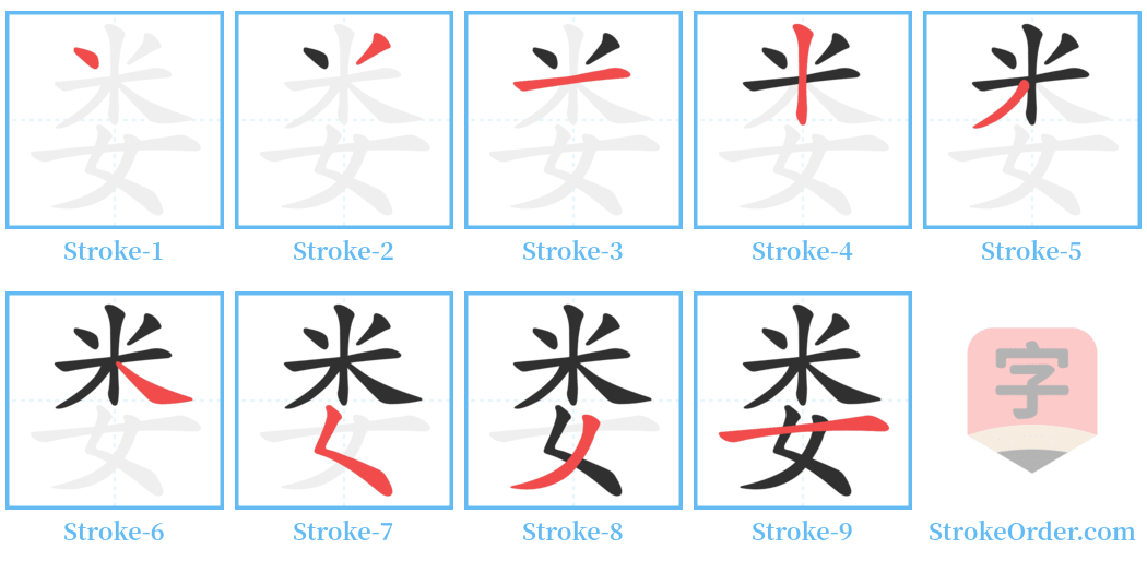 娄 Stroke Order Diagrams