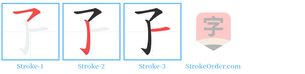 孒 Stroke Order Diagrams