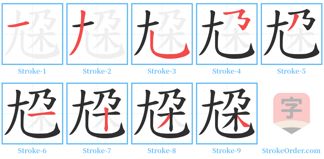 尮 Stroke Order Diagrams