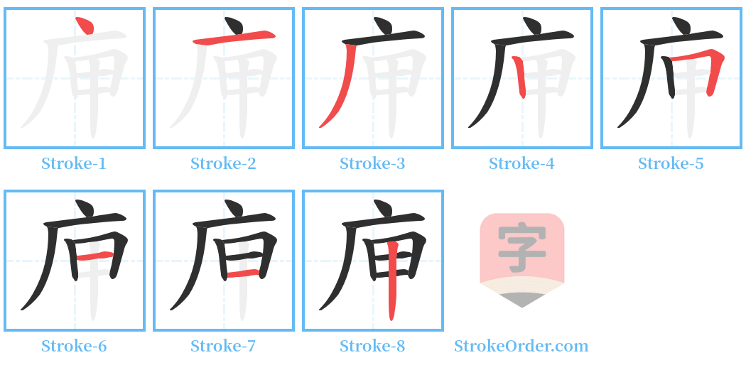 庘 Stroke Order Diagrams