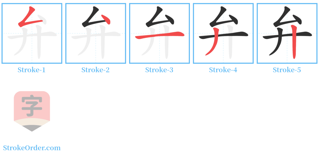 弁 Stroke Order Diagrams