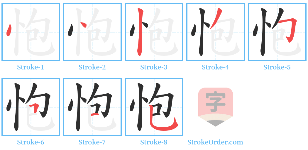 怉 Stroke Order Diagrams
