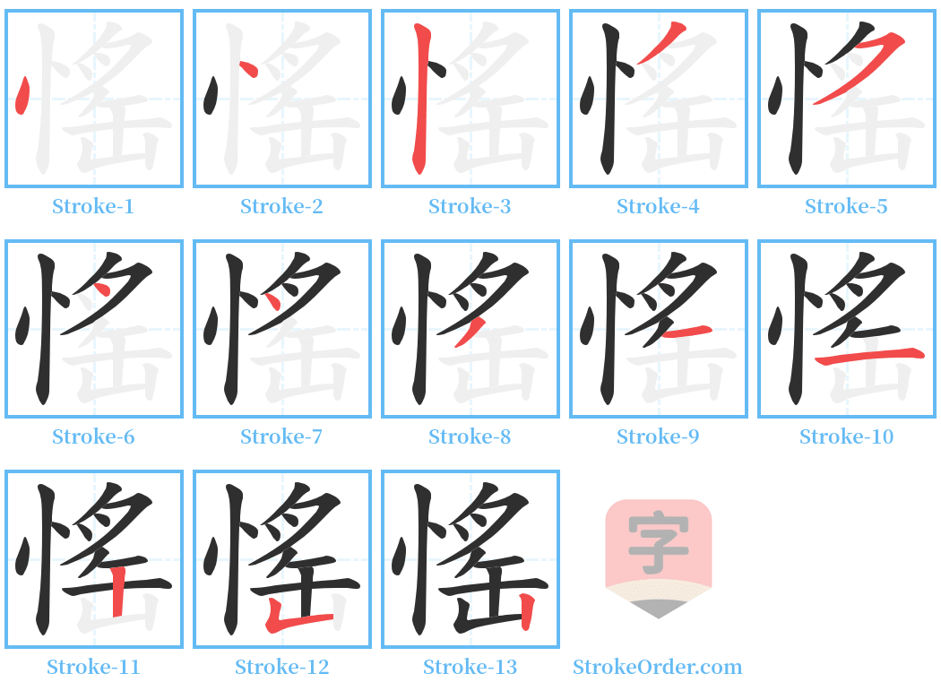 愮 Stroke Order Diagrams