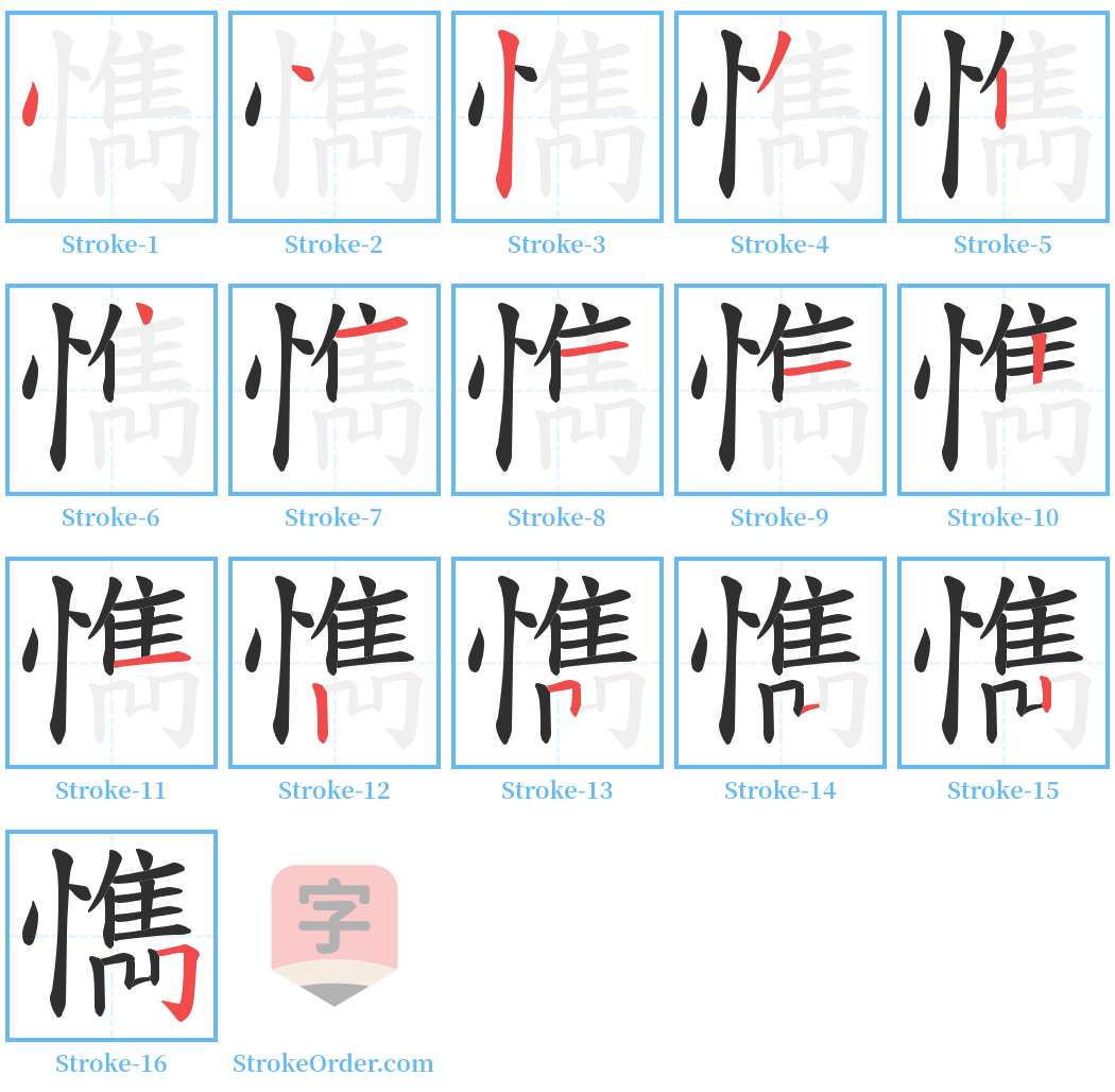 懏 Stroke Order Diagrams