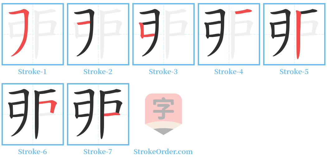 戼 Stroke Order Diagrams
