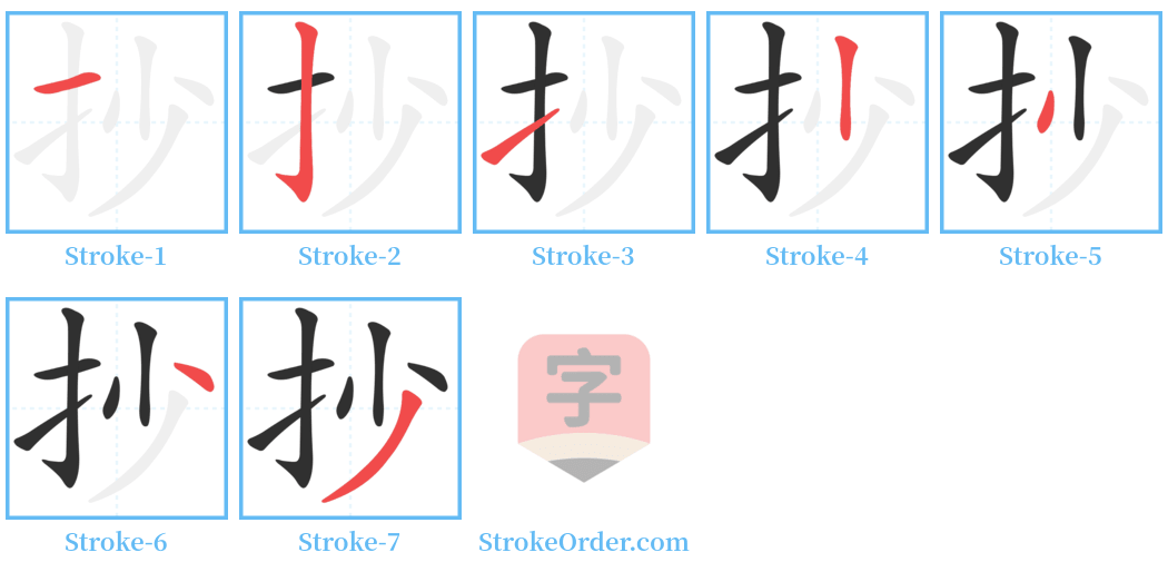 抄 Stroke Order Diagrams