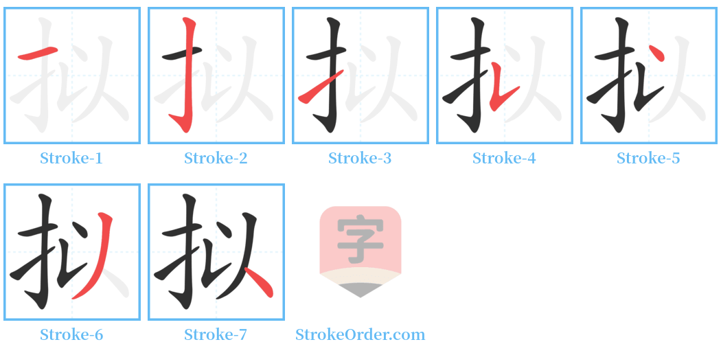 拟 Stroke Order Diagrams