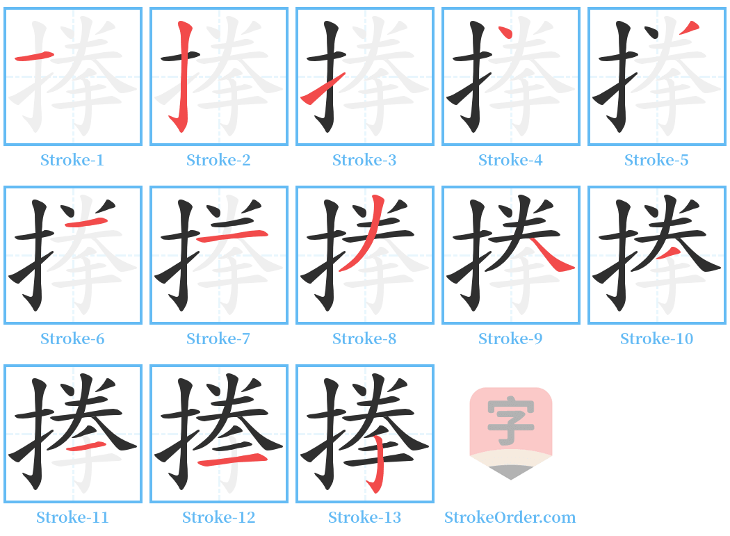 搼 Stroke Order Diagrams