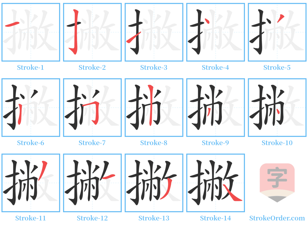 撇 Stroke Order Diagrams