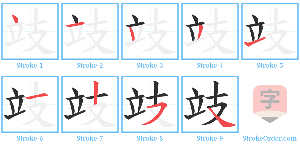 攱 Stroke Order Diagrams