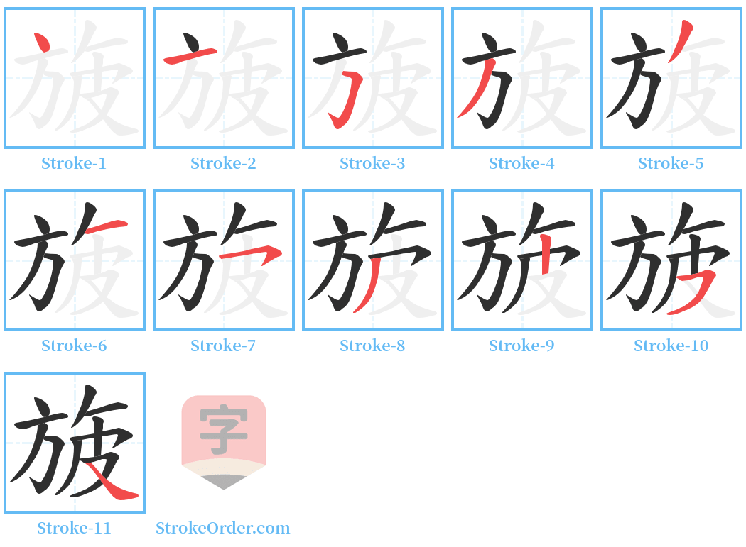 旇 Stroke Order Diagrams