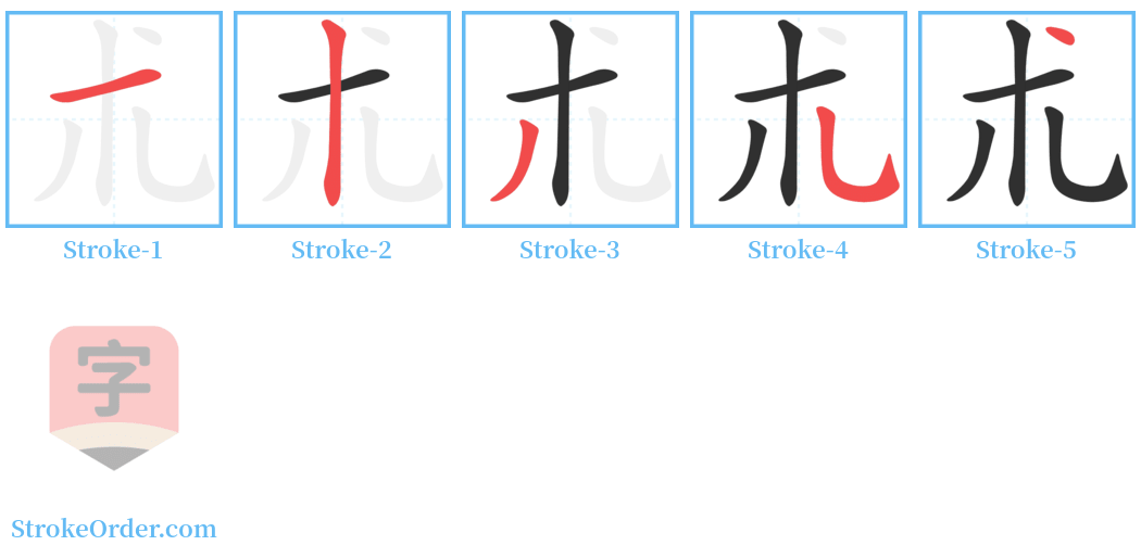 朮 Stroke Order Diagrams