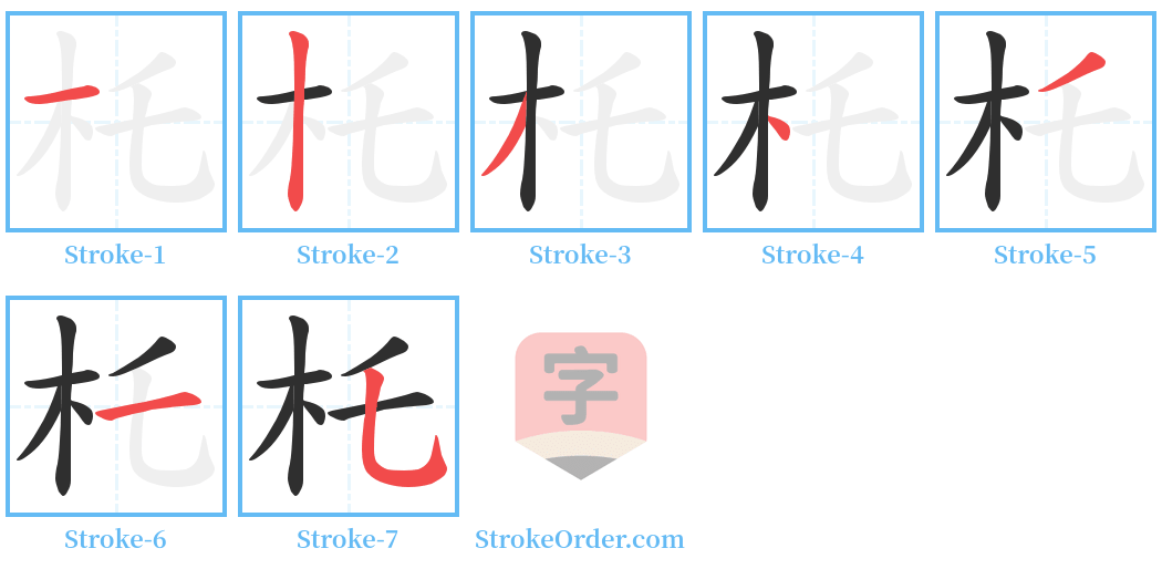 杔 Stroke Order Diagrams