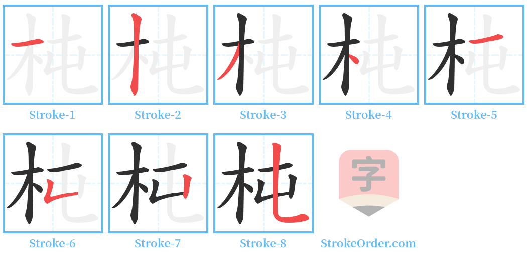杶 Stroke Order Diagrams