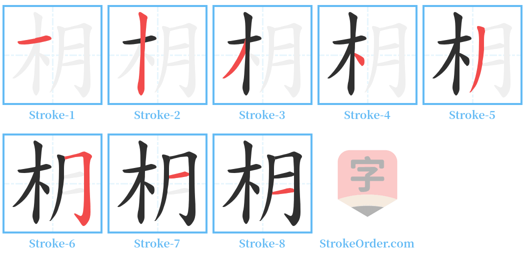 枂 Stroke Order Diagrams