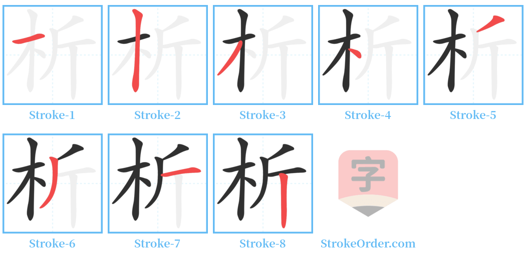 析 Stroke Order Diagrams