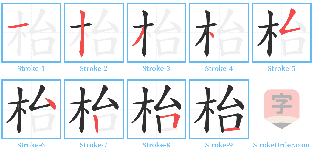 枱 Stroke Order Diagrams