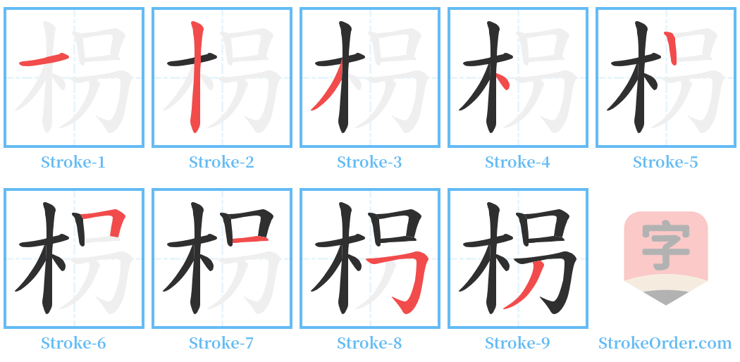枴 Stroke Order Diagrams