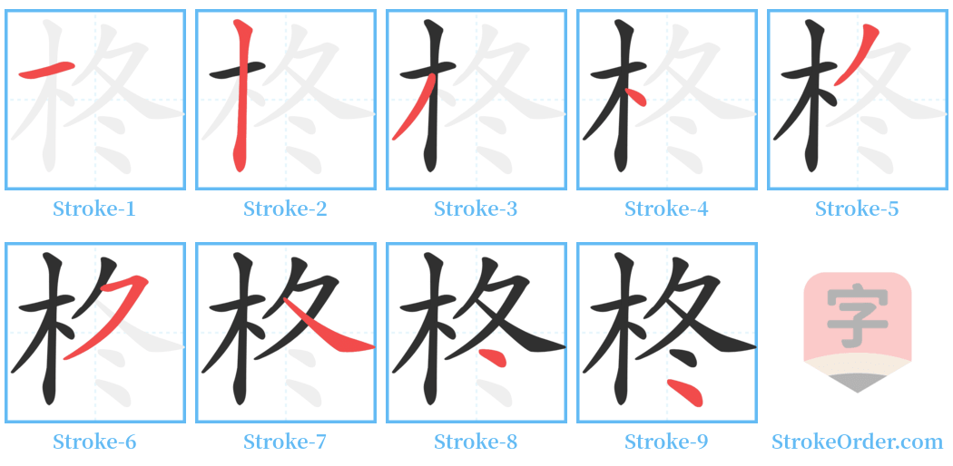 柊 Stroke Order Diagrams