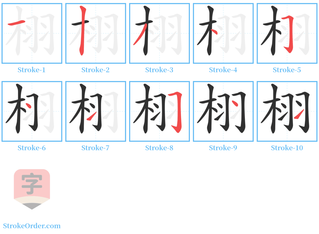 栩 Stroke Order Diagrams