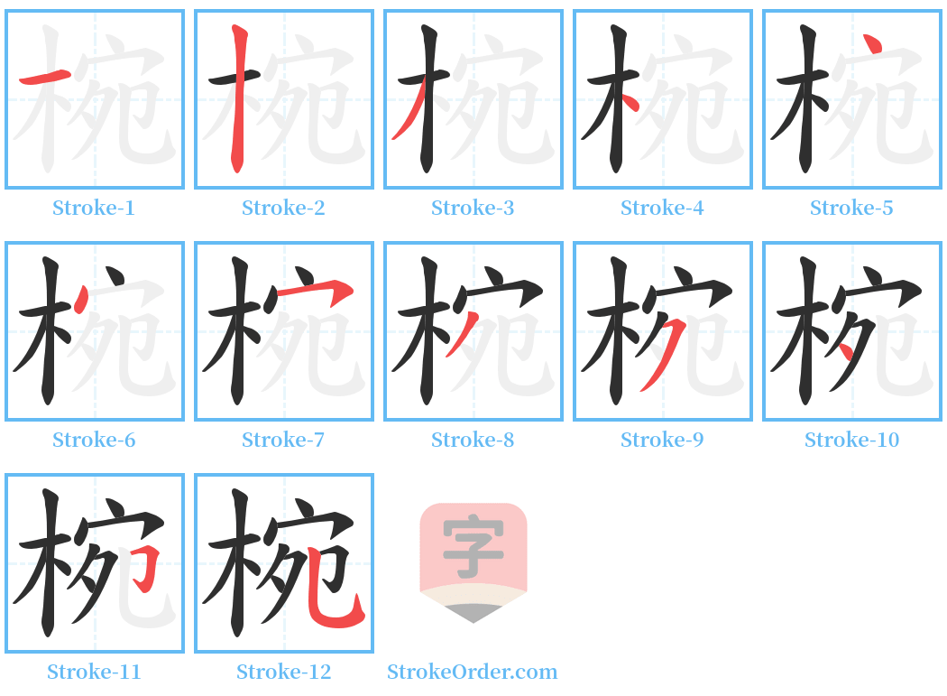 椀 Stroke Order Diagrams