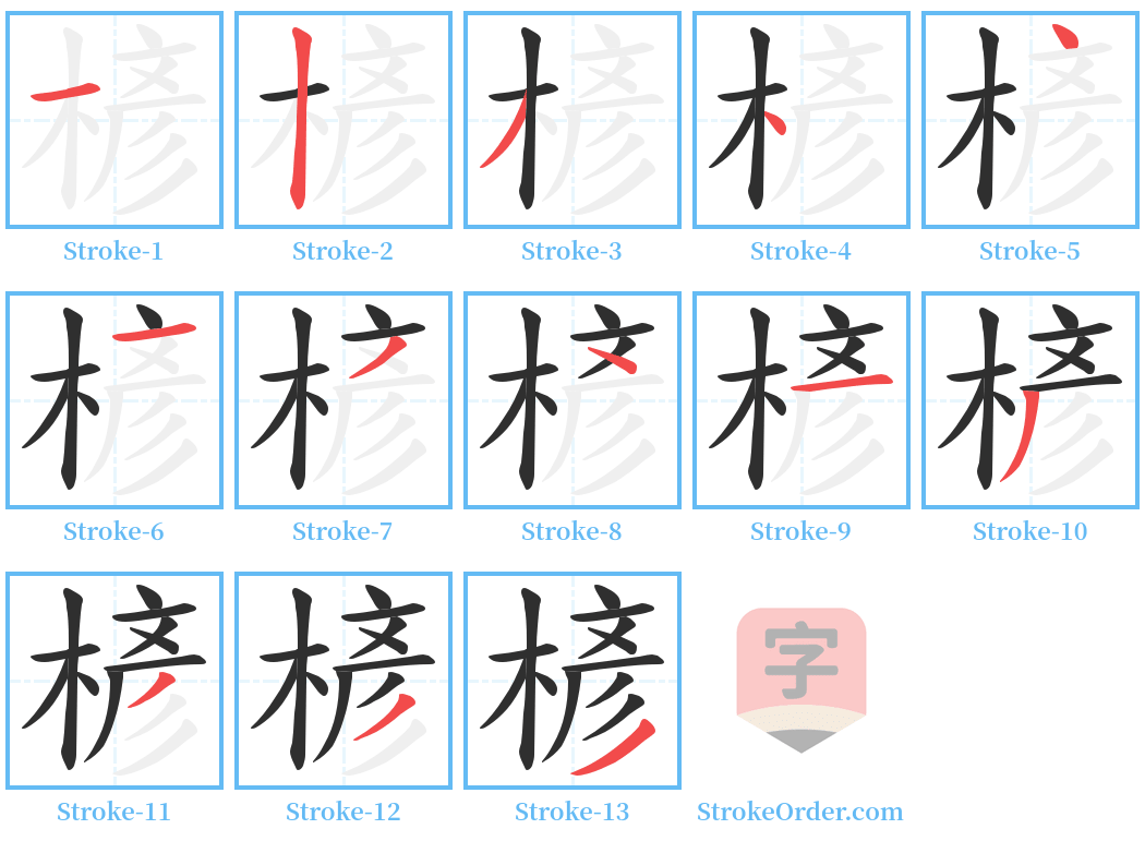 楌 Stroke Order Diagrams