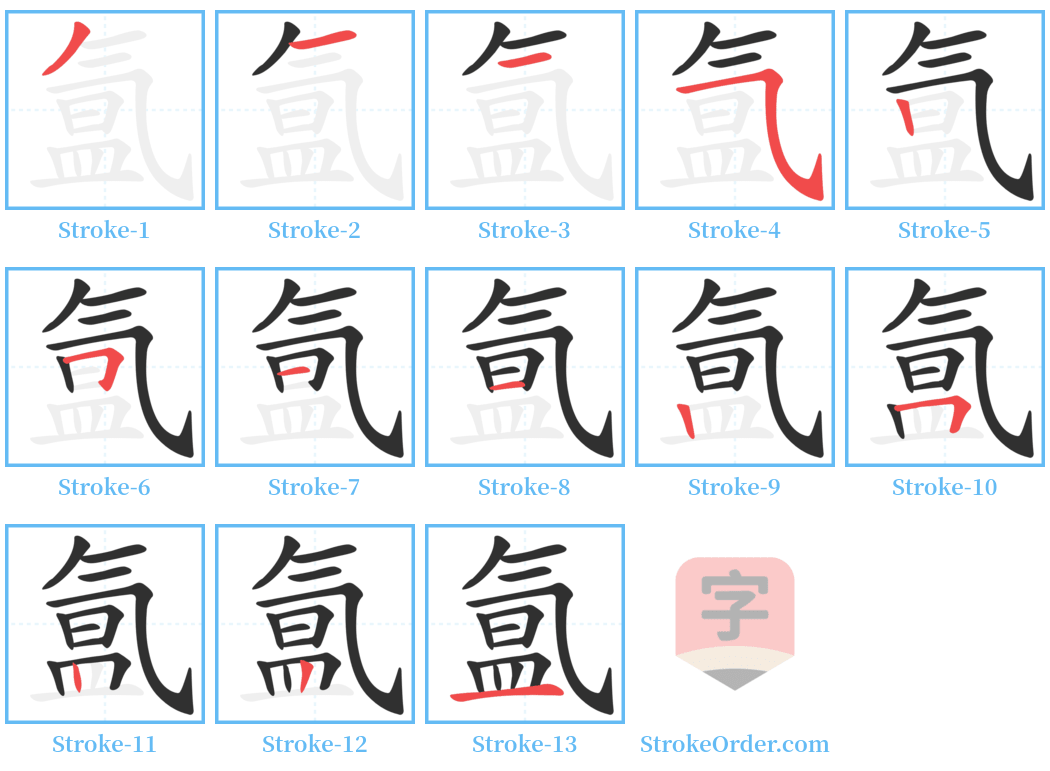 氲 Stroke Order Diagrams