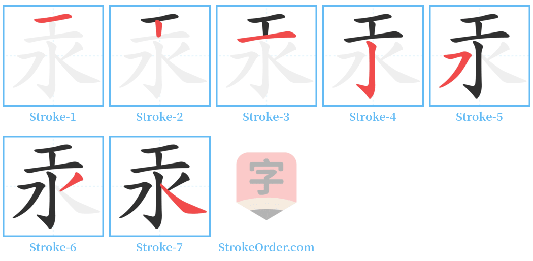 汞 Stroke Order Diagrams
