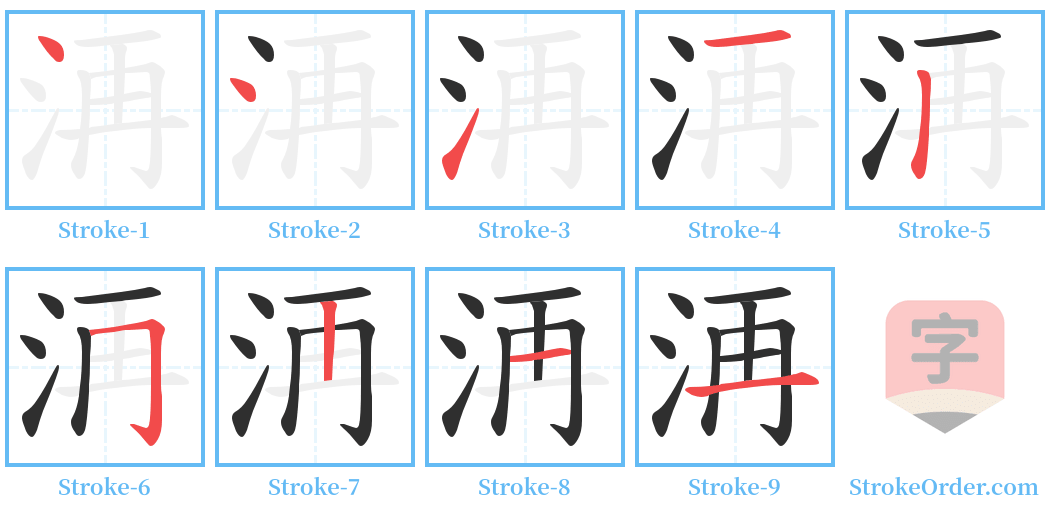 洅 Stroke Order Diagrams