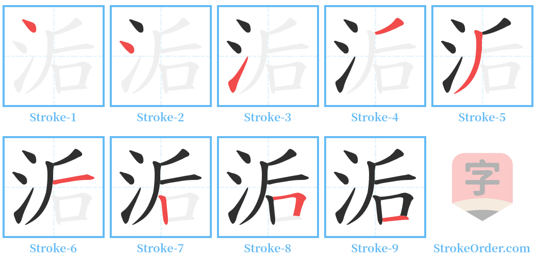 洉 Stroke Order Diagrams