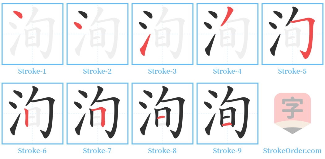 洵 Stroke Order Diagrams